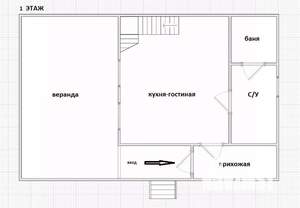 Дом 62м², 2-этажный, участок 9 сот.