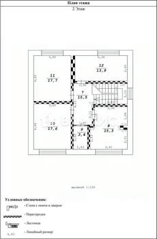 Дом 184м², 2-этажный, участок 6 сот.  