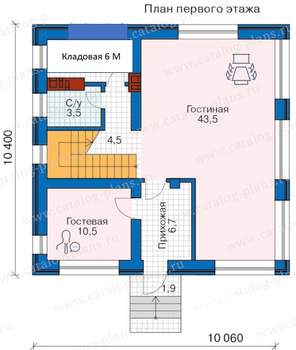 Коттедж 220м², 3-этажный, участок 6 сот.  