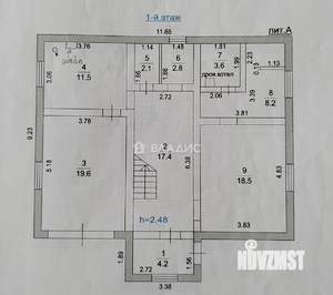 Дом 266м², 3-этажный, участок 4 сот.  