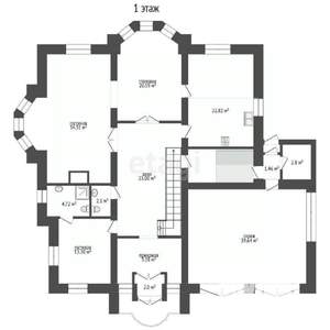 Дом 490м², 3-этажный, участок 12 сот.  