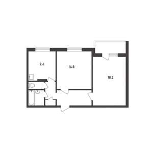 2-к квартира, на длительный срок, 56м2, 15/16 этаж