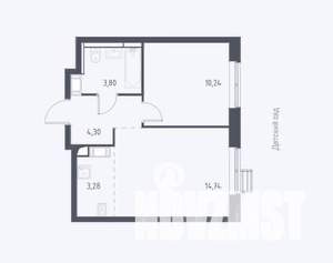 1-к квартира, на длительный срок, 37м2, 5/17 этаж