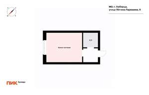 Студия квартира, на длительный срок, 23м2, 22/25 этаж