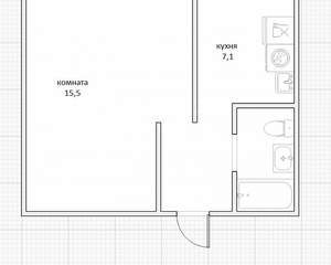 1-к квартира, на длительный срок, 28м2, 1/9 этаж