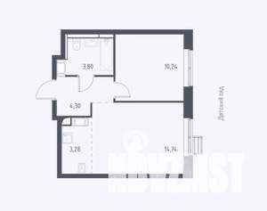 1-к квартира, на длительный срок, 37м2, 5/17 этаж