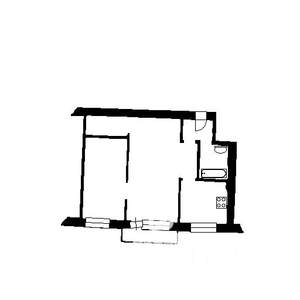 2-к квартира, на длительный срок, 42м2, 4/5 этаж