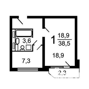 1-к квартира, на длительный срок, 38м2, 11/17 этаж