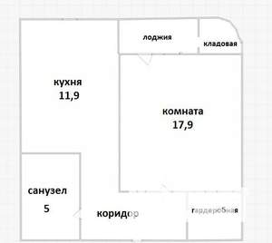 1-к квартира, на длительный срок, 47м2, 1/17 этаж