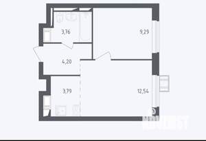 2-к квартира, на длительный срок, 34м2, 12/17 этаж