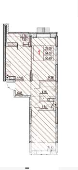 2-к квартира, на длительный срок, 56м2, 5/18 этаж