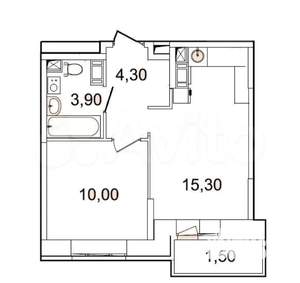 1-к квартира, на длительный срок, 38м2, 14/17 этаж