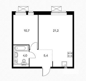 2-к квартира, на длительный срок, 35м2, 3/17 этаж