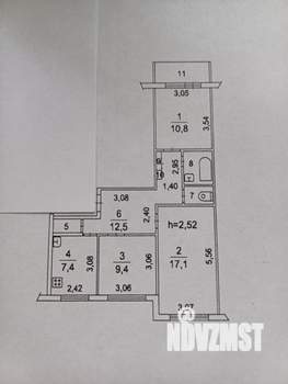 3-к квартира, на длительный срок, 65м2, 3/9 этаж
