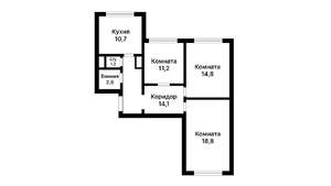 3-к квартира, на длительный срок, 70м2, 8/17 этаж