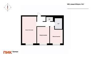2-к квартира, на длительный срок, 57м2, 5/25 этаж