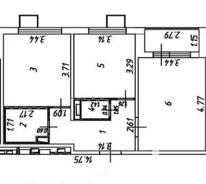 2-к квартира, на длительный срок, 55м2, 24/25 этаж