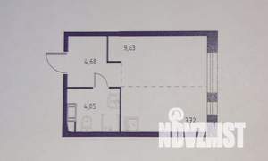 Студия квартира, на длительный срок, 25м2, 14/17 этаж