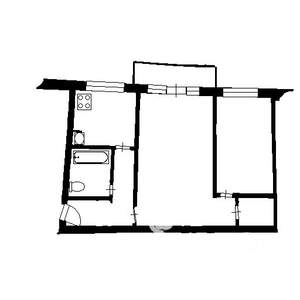 2-к квартира, на длительный срок, 45м2, 4/5 этаж