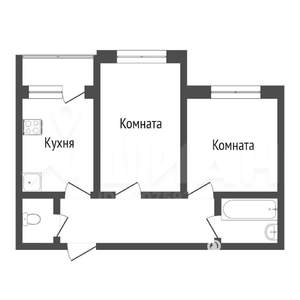2-к квартира, на длительный срок, 62м2, 24/25 этаж