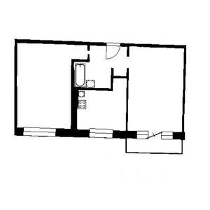 2-к квартира, на длительный срок, 45м2, 4/5 этаж