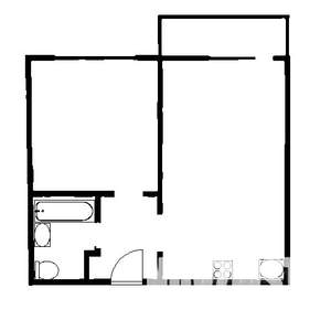 1-к квартира, на длительный срок, 38м2, 4/25 этаж