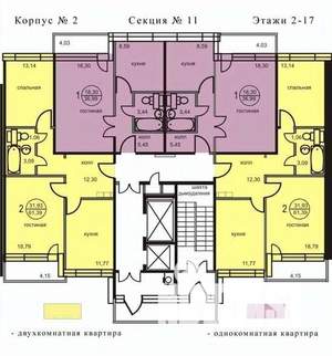 1-к квартира, на длительный срок, 39м2, 4/19 этаж