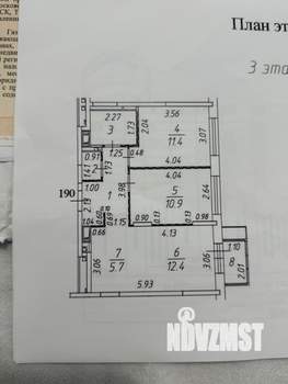 3-к квартира, на длительный срок, 55м2, 3/17 этаж