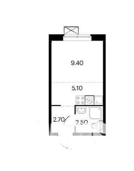 Студия квартира, на длительный срок, 20м2, 11/25 этаж