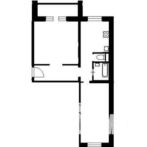 2-к квартира, на длительный срок, 45м2, 5/5 этаж