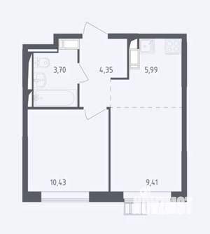2-к квартира, на длительный срок, 35м2, 2/14 этаж