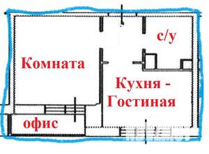 1-к квартира, вторичка, 40м2, 16/17 этаж
