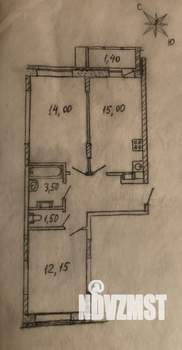 2-к квартира, вторичка, 55м2, 6/17 этаж