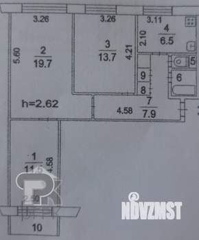 3-к квартира, вторичка, 64м2, 12/12 этаж