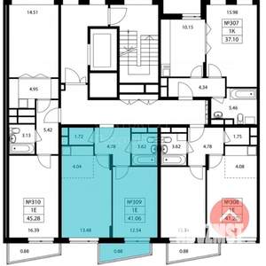 2-к квартира, вторичка, 41м2, 6/9 этаж