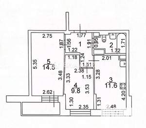 2-к квартира, вторичка, 47м2, 10/17 этаж