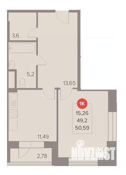 1-к квартира, вторичка, 51м2, 9/22 этаж