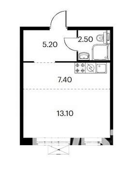 1-к квартира, вторичка, 28м2, 4/14 этаж