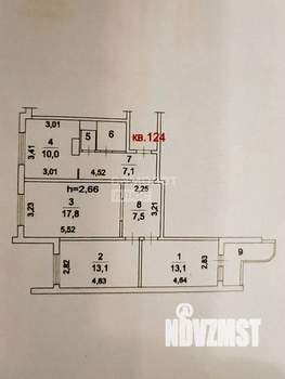 3-к квартира, вторичка, 78м2, 3/14 этаж