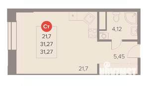 Студия квартира, вторичка, 31м2, 9/22 этаж
