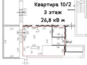 Студия квартира, вторичка, 27м2, 3/22 этаж