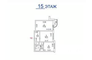 2-к квартира, вторичка, 54м2, 15/17 этаж