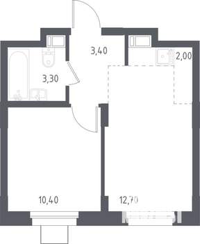 1-к квартира, вторичка, 32м2, 11/17 этаж