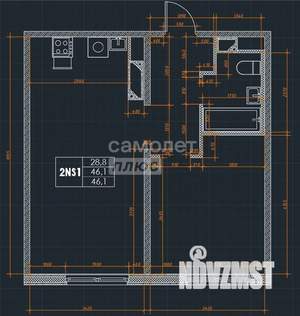 2-к квартира, вторичка, 47м2, 6/9 этаж