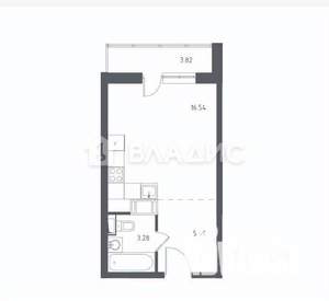 Студия квартира, вторичка, 28м2, 5/18 этаж