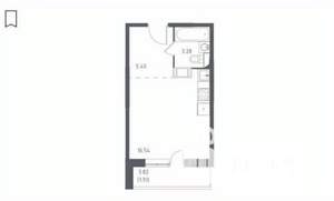 Студия квартира, вторичка, 25м2, 9/20 этаж