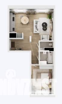 1-к квартира, вторичка, 51м2, 2/17 этаж