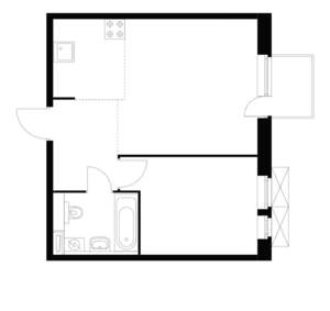 1-к квартира, вторичка, 41м2, 3/25 этаж