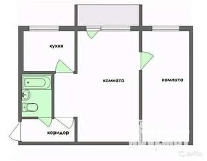 2-к квартира, вторичка, 42м2, 2/3 этаж