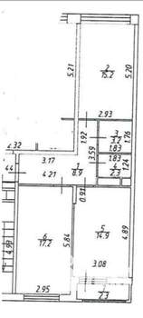 2-к квартира, вторичка, 62м2, 6/7 этаж